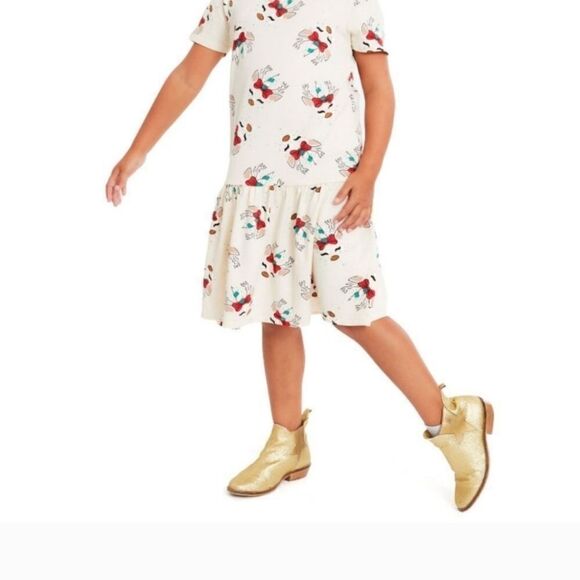 Nwt Girl's Christmas Unicorn Reindeer 2 pack Dress - Picture 4 of 10